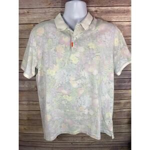 Nike Men’s Large Floral White Polo Shirt (MSRP $75!)